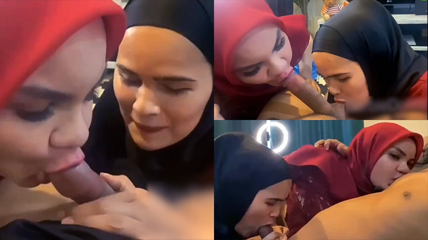 Bokep Enaknya di Emut Dua MILF Hijab 3some